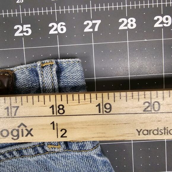 Polo Ralph Lauren Jeans Mens 36x32 Faded Distressed Repaired Straight Relaxed - Picture 15 of 16